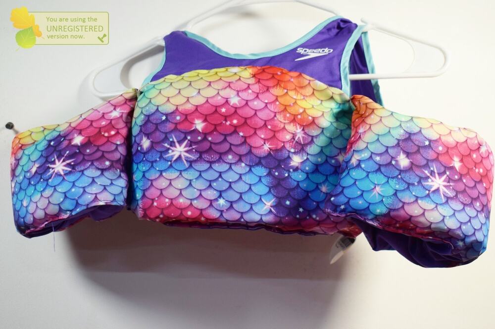 Speedo Kids' Splash Jammer Life Jacket Vest Mermaid Purple 33-55lbs
